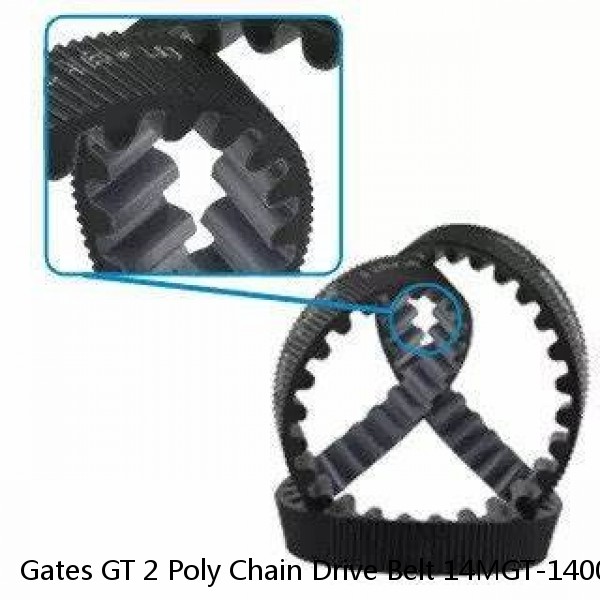 Gates GT 2 Poly Chain Drive Belt 14MGT-1400-20  14mm Pitch x 20mm W x1400mm